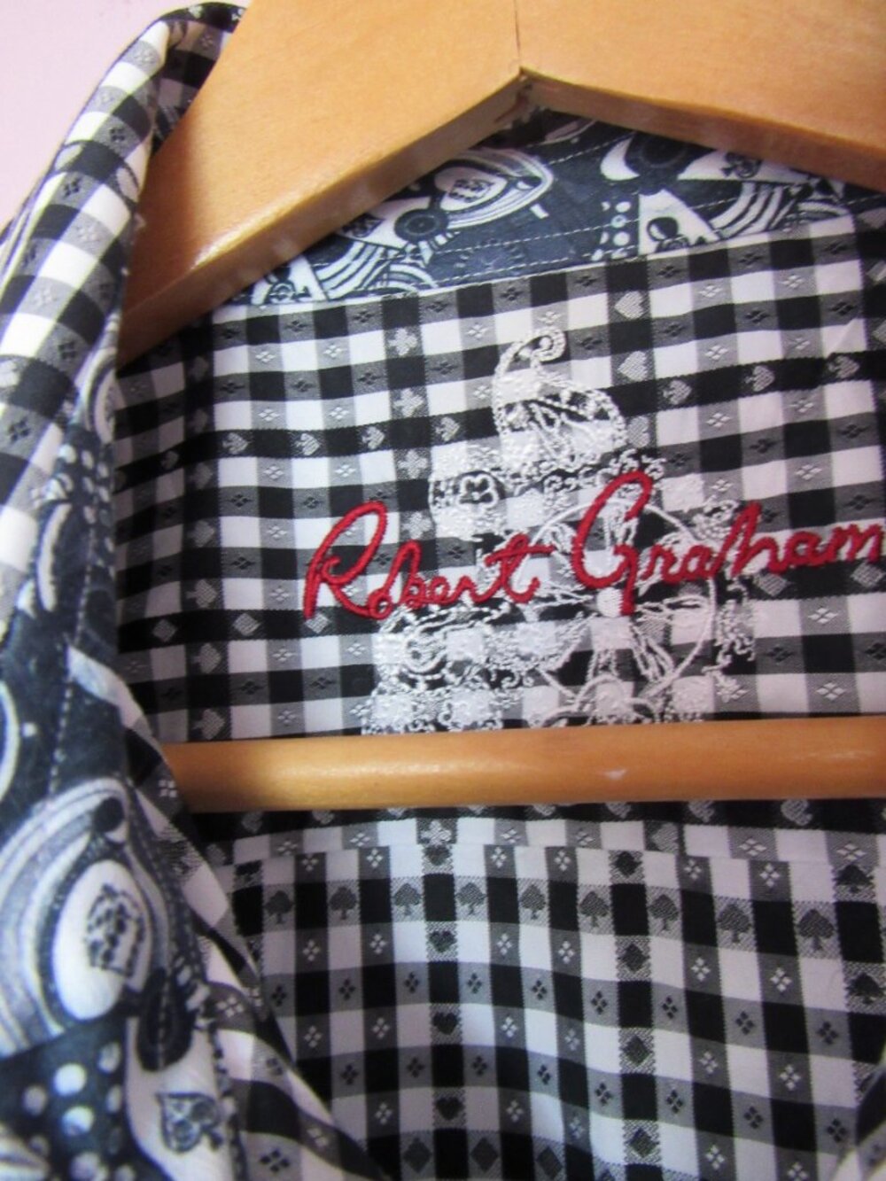 Robert Graham Casual Shirt Mens L Black Geometric Long sleeves - Picture 4 of 12